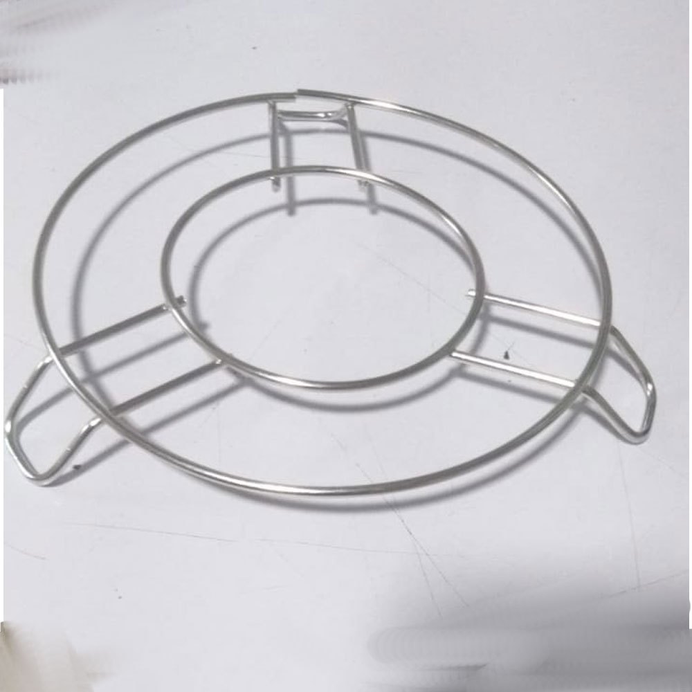 Polished Silver 200mm SS Round Cooker Stand, For Kitchenware