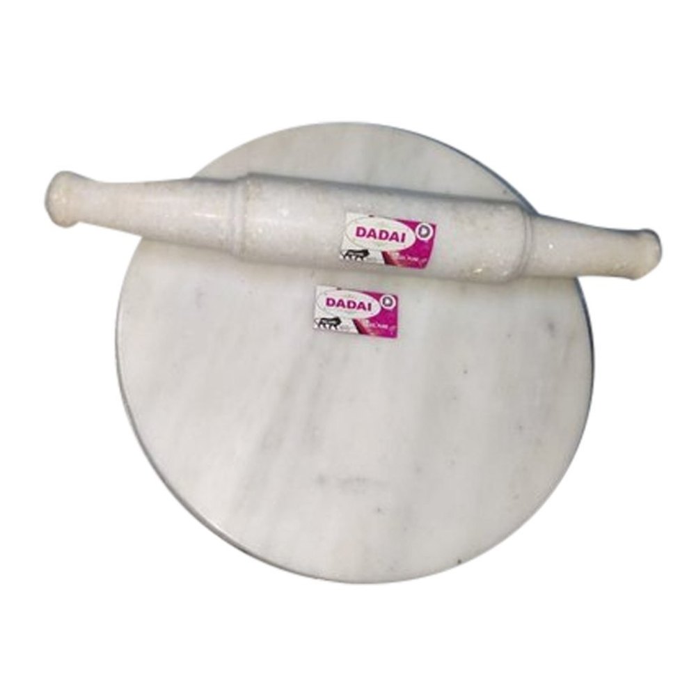 White Marble Chakla Rolling Pin, For Chapati Making