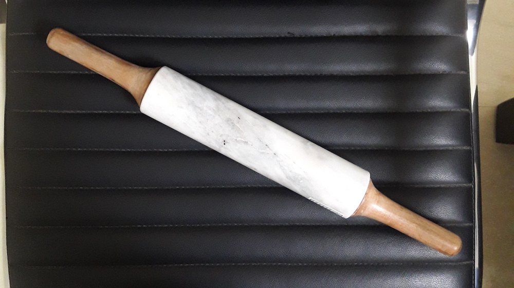 White Marble Rolling Pin, Packaging Type: Brown Box, Size: 18X2