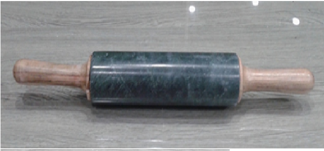 Green Marble Rolling Pin, For Rolling Chapati