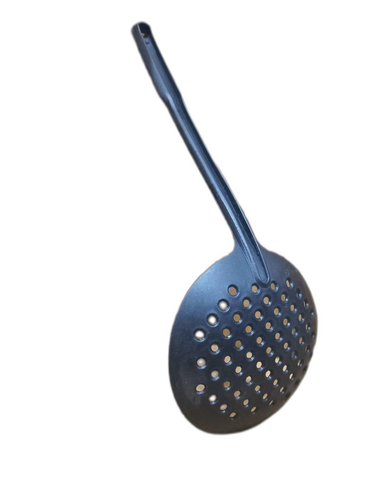 Grey Stainless Steel Slotted Spoon, For Home