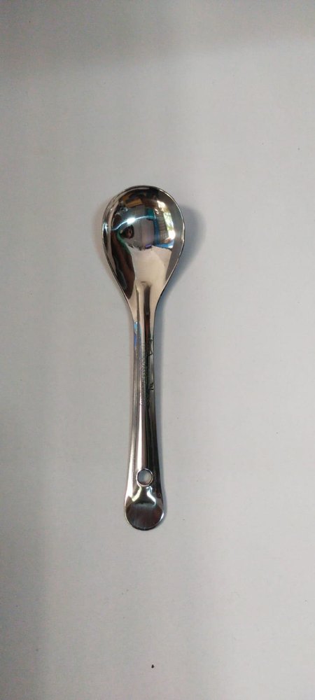 Silver Stainless Steel Slotted Spoon, For Home