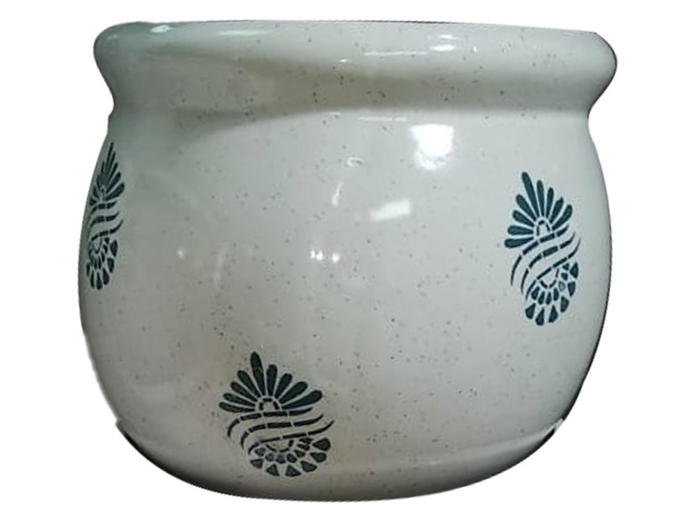 White Printed Desiner Ceramic Pot set of 3 pic, For Decoration