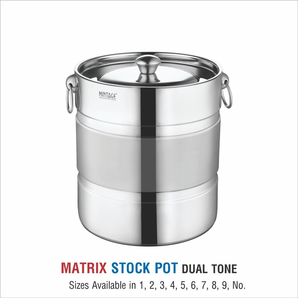 Stainless Steel Stock Pots-Matrix Laser 2 No, For Home