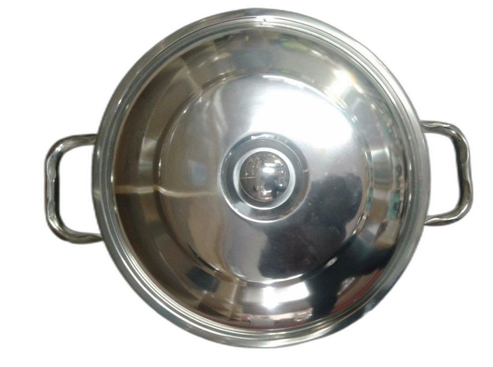 Kadhai With Lid Silver Blackberry Hard Anodized Briyani Pot, For Kitchen