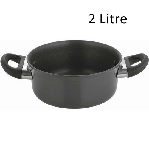 Black 2 Litre Hard Anodised Cook N Serve Pot