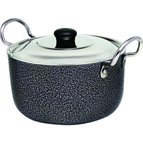 Antique Coated Stock Pot( black and silver)