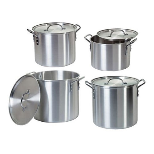 Polished Stainless Steel Stock Pot, For Hotel/Restaurant, Capacity: 5 To 50 Ltr