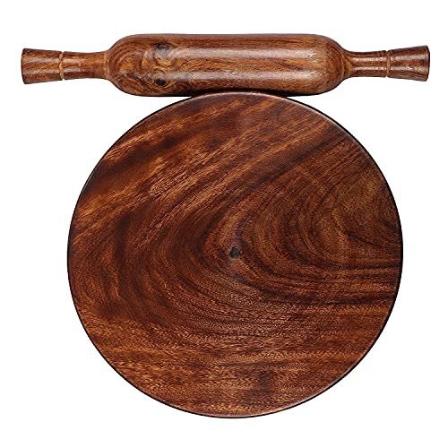 Sankalan Creation Wooden Chakla Belan Set Chakla 9 Inch Daimeter Belan 12 Inch