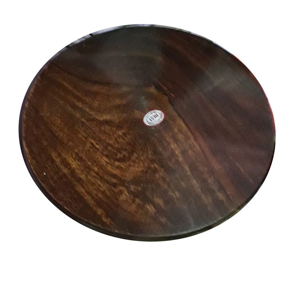 Brown Wooden Round Chakla 9inches, For Roti Making