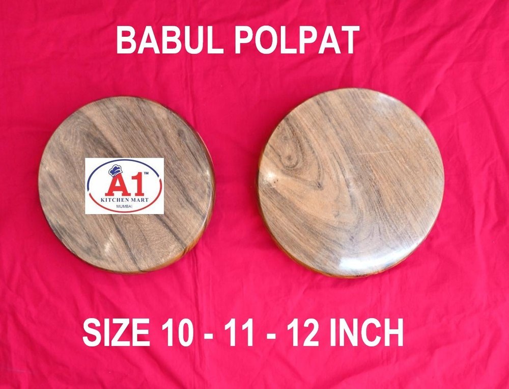 11inch Brown Wooden Chakla, For Making Roti