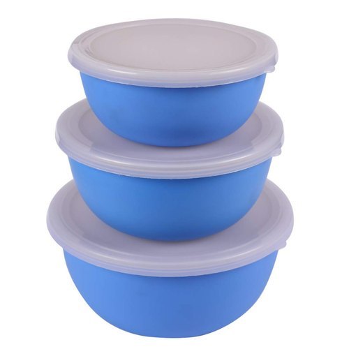 Blue Set Of Three Microwave Bowl