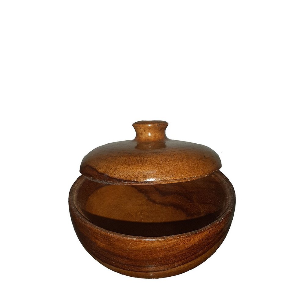 Brown Wood Kitchen storage bowl, For Home