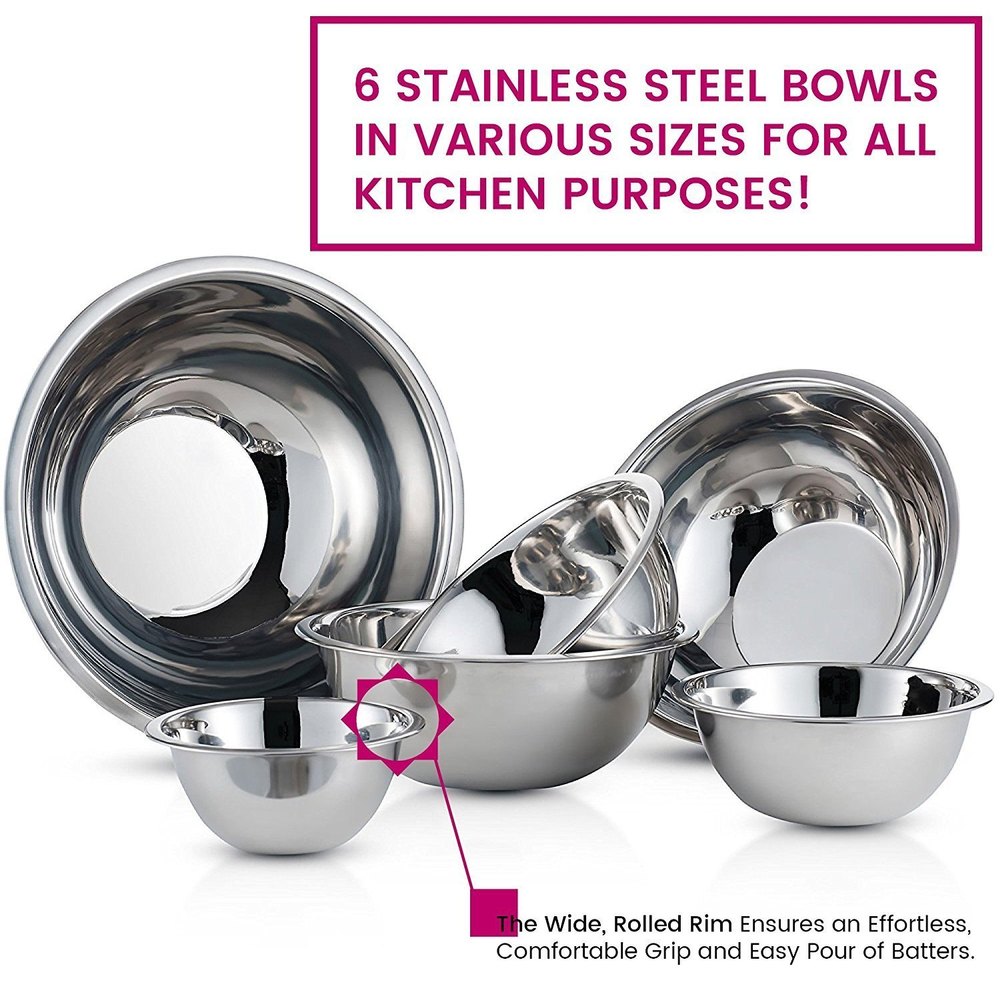 Stainless Steel Deep Mixing Bowls