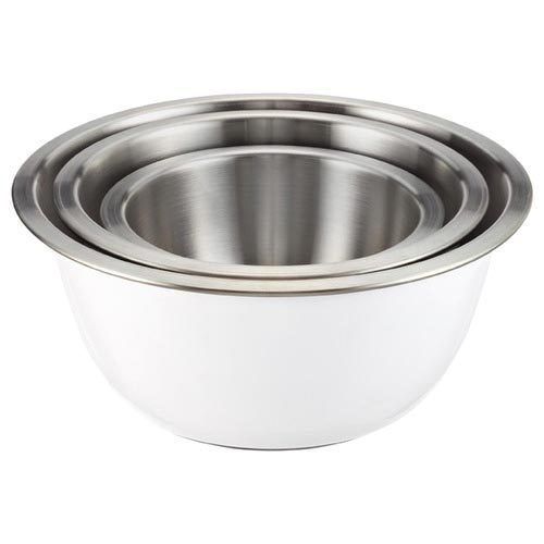 Silver Stainless Steel Mixing Bowl Set, For Hotel img