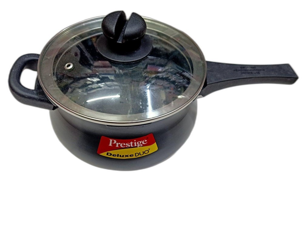 Black Stainless Steel Prestige Deluxe Duo Pressure Cooker, Capacity: 5 Liter, Size: 37 X 22 X 18.5 cm (l X W X H)