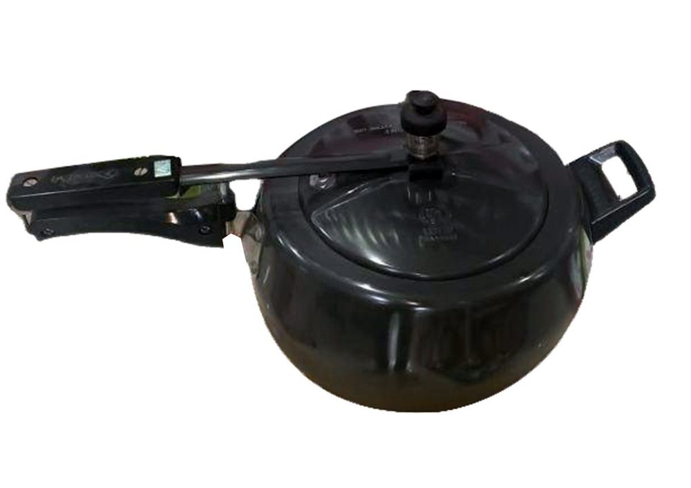 Aluminium Black Bajaj Pressure Cooker, For Kitchen, Capacity: 5L