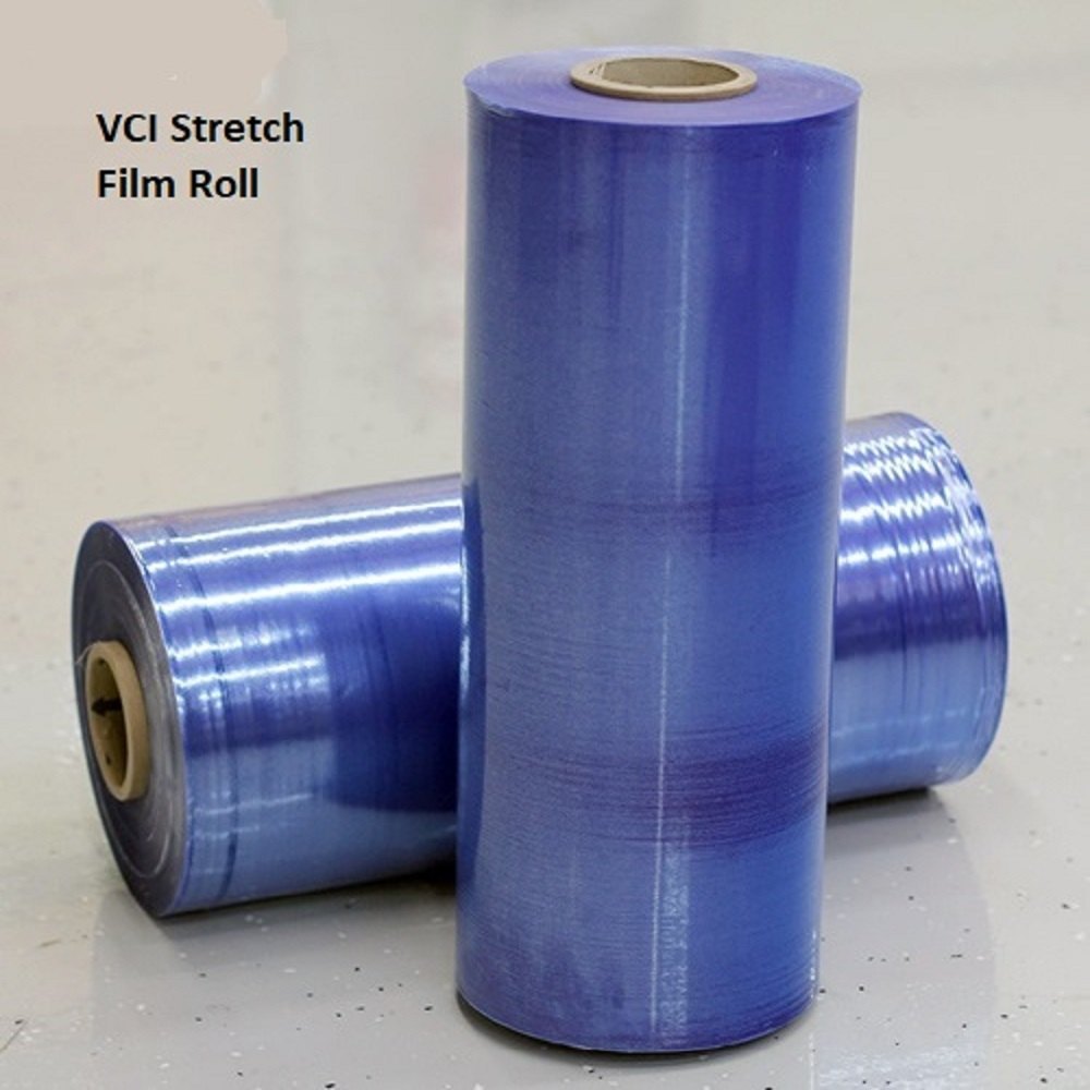 Plain Blue VCI Stretch Film, For Packaging, Packaging Type: Roll