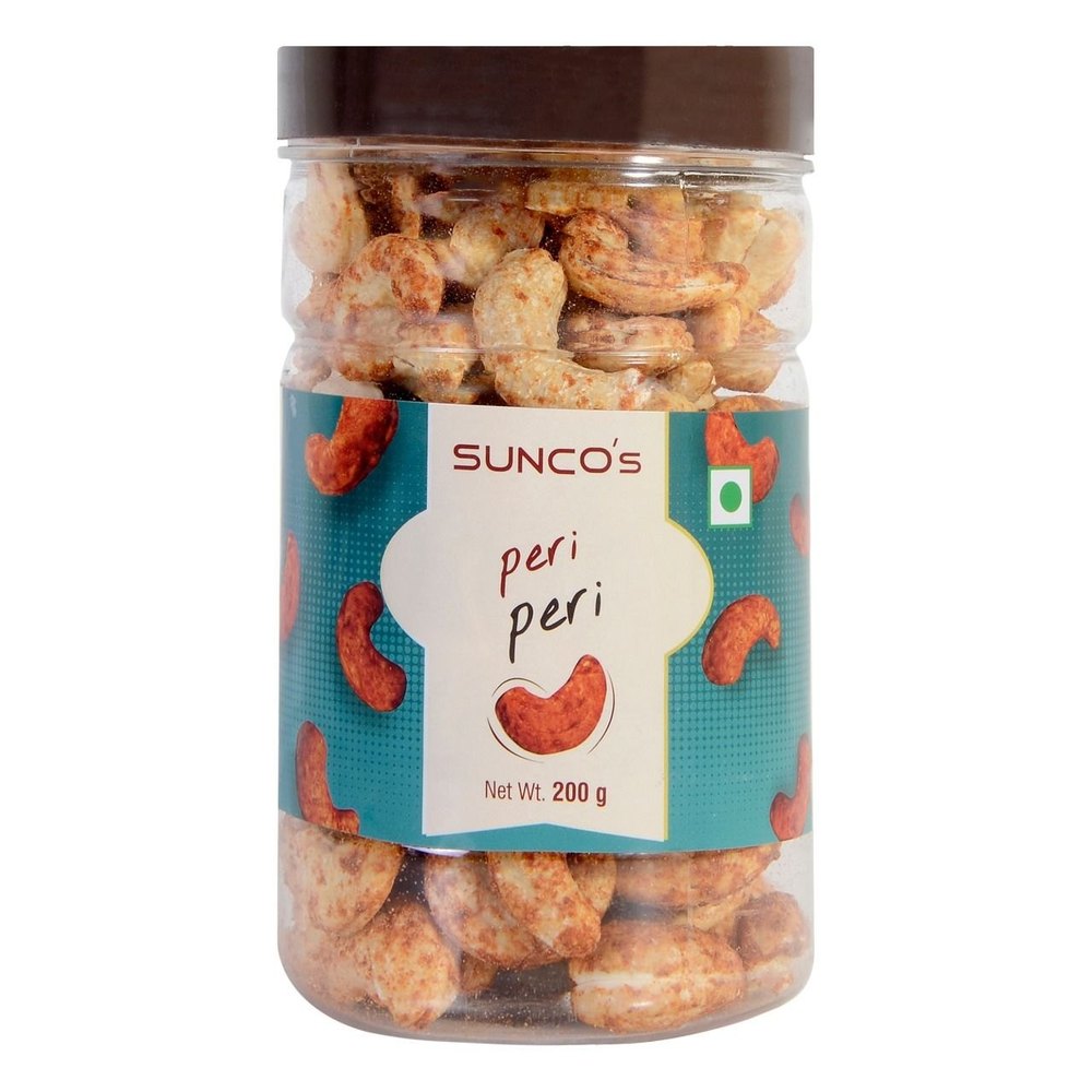 SUNCO Peri Peri Flavored Cashew Nuts, Packaging Type: Pet Jar, Packaging Size: 1 Kg