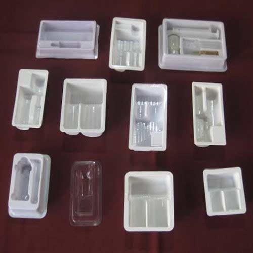 PVC, PET & HIPS Transparent & White Vial Blister Packaging Trays