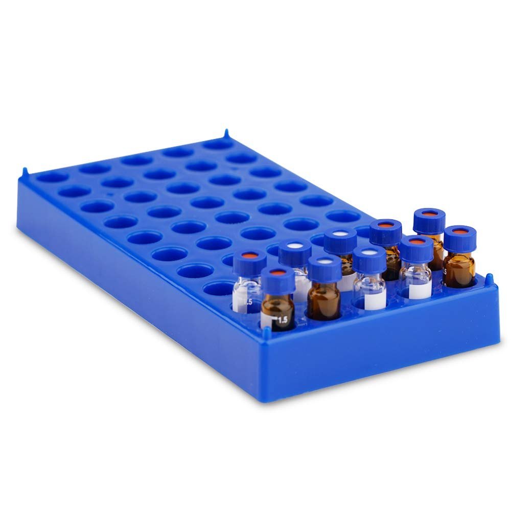 Polypropylene HPLC vial rack. 50 holes