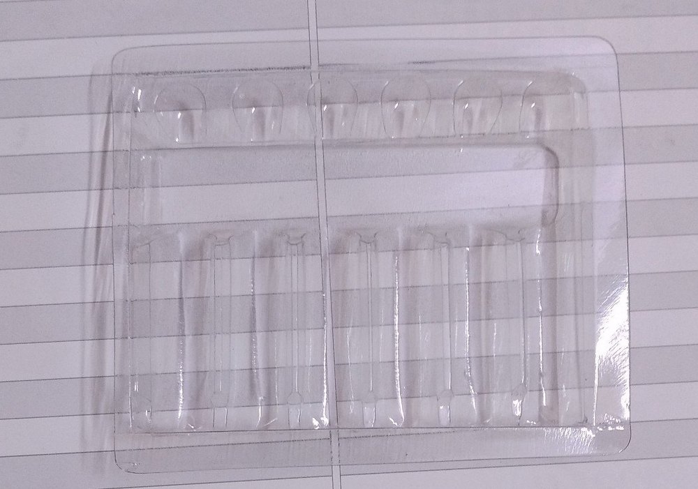 Transparent PVC Vial Packaging Blister, Thickness: 3mm