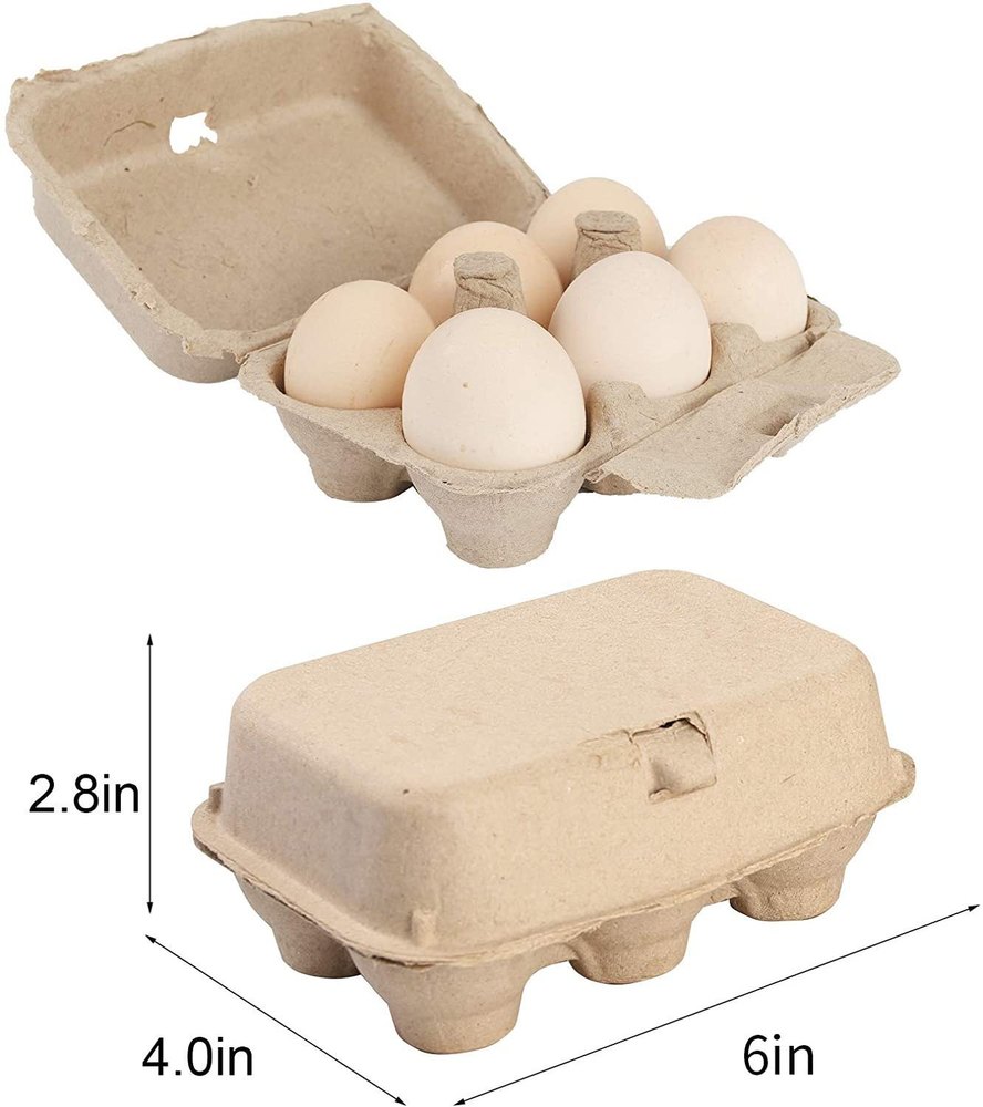 6 Eggs Moulded Pulp Paper Egg Tray