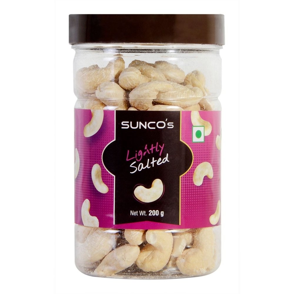 SUNCO Salty Roasted Salted Cashew, Packaging Size: 1Kg, Packaging Type: Jar