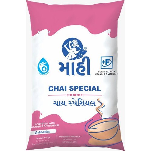 Pasteurized Maahi Chai Special Pasteurised Toned Milk, Packaging Type: Packet