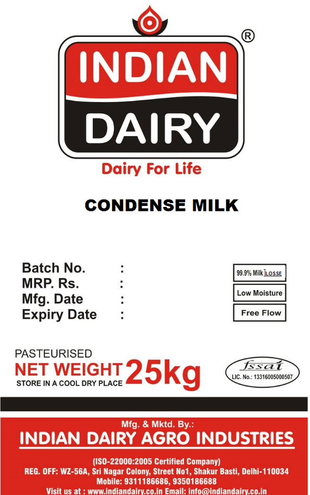 Indian Dairy- Condensed Milk