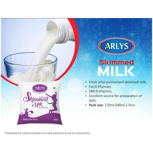 Arlys Skimmed Milk, Packaging Type: Packet