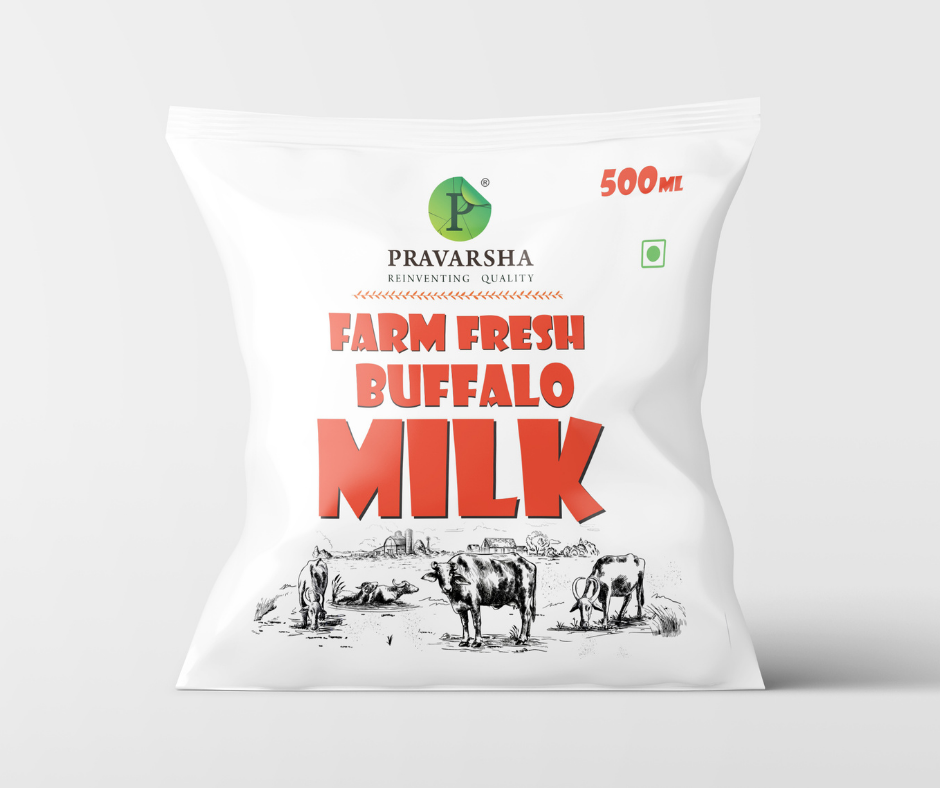 Farm Fresh Buffalo Milk, Packet