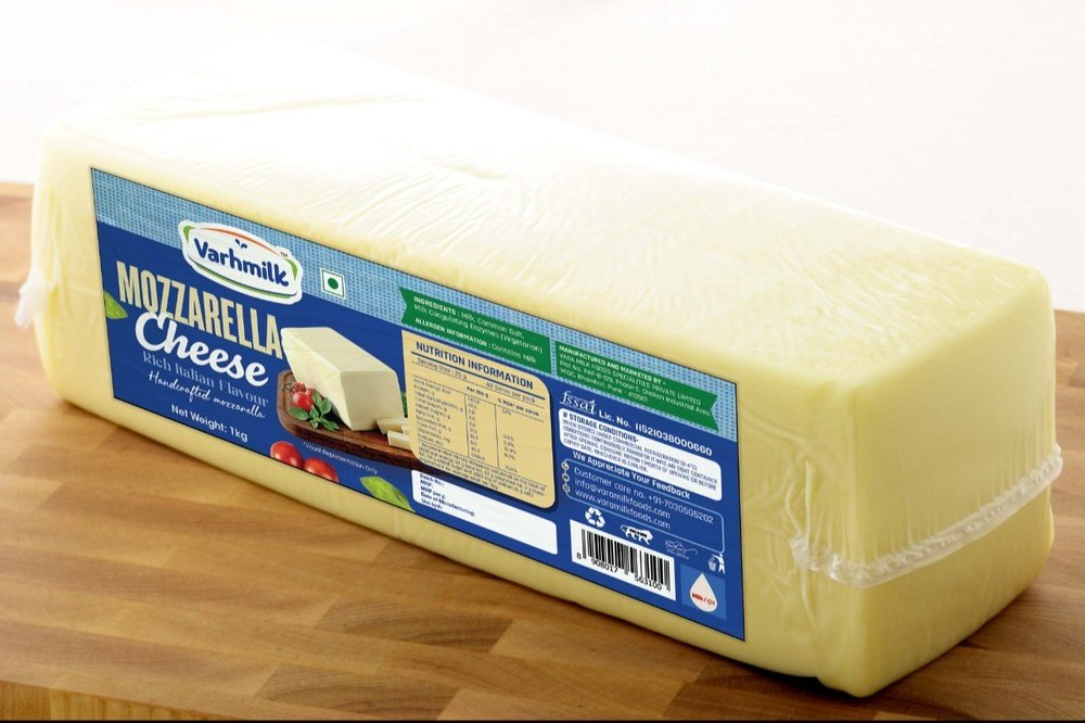 Type: Block VarhMilk Mozzarella Cheese, Packaging Size: 1 Kg, Packaging Type: Vacuum Packed