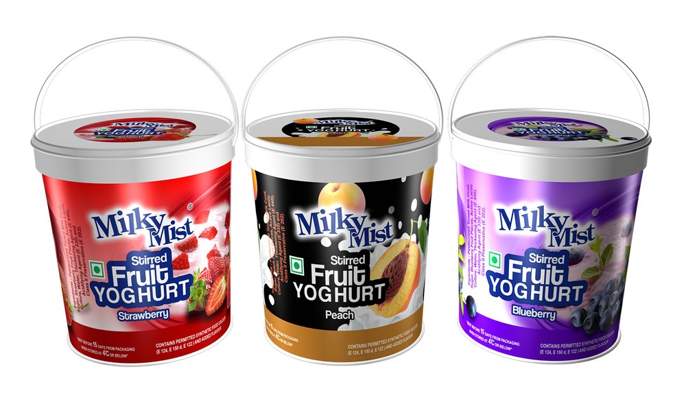 Milky Mist Peach Yogurt, Packaging Type: Plastic Cup