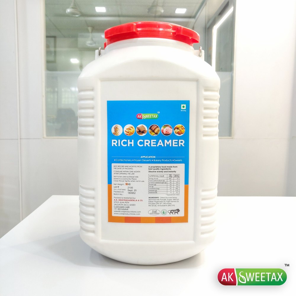 Aksweetax Food Grade Powder Rich Creamer - Creamy Taste And Buttery Mouthfeel, Packaging Type: Container, Weight: 10 Kg