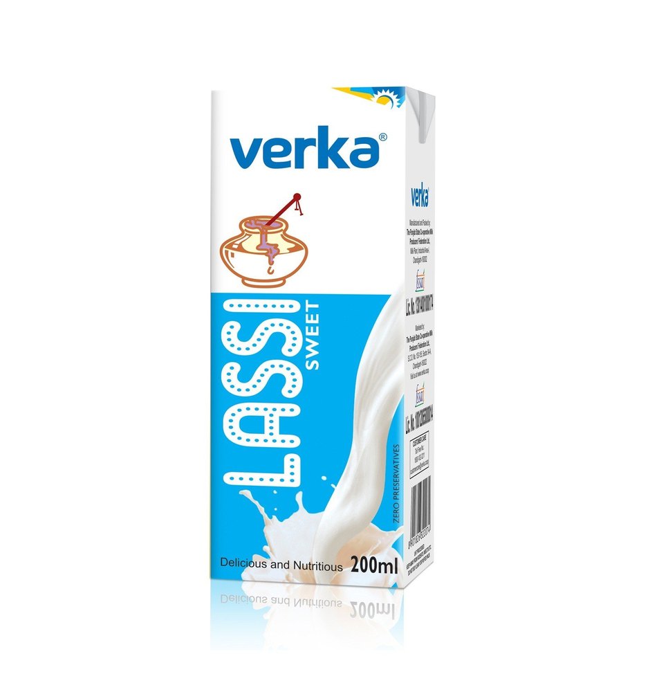 Room Temperature 200ml Verka Sweet Lassi, For Home