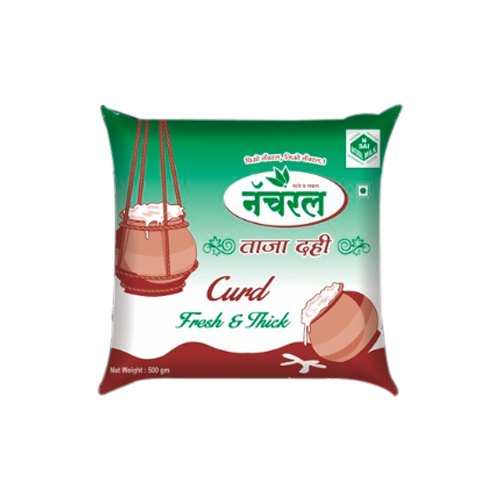 500gm Natural Fresh Curd, Packaging Type: Pouch