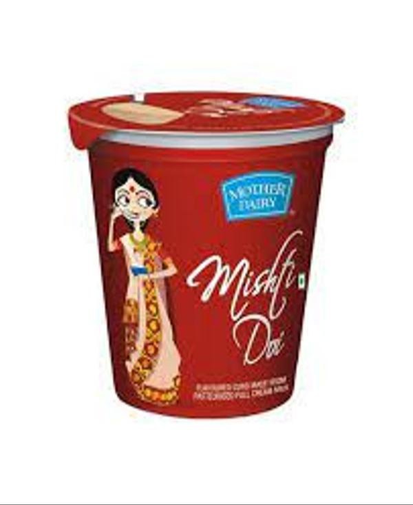 Mother Dairy Misti Dahi 400 Gm , And Curd, Misti Dahi Good For Healt, Yogurt