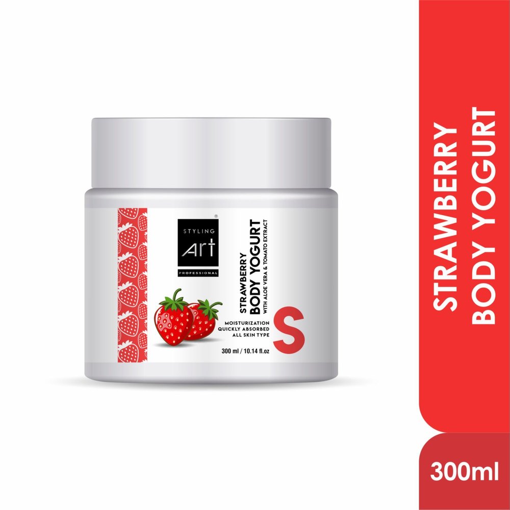 styling art STRAWBERRY BODY YOGURT, Cream, Packaging Size: Plastic Jar