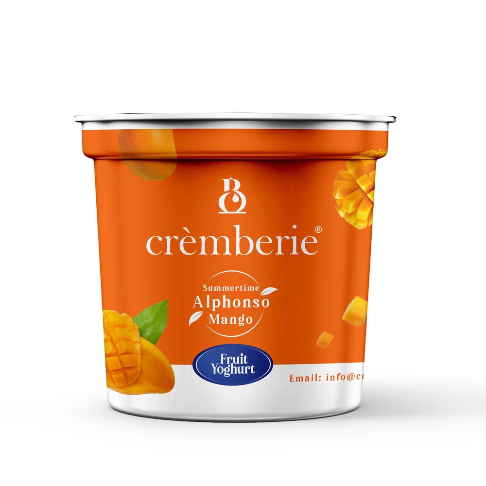 Cremberie Fruit Yoghurt Mango, Packaging Type: Cup, 90 Gram