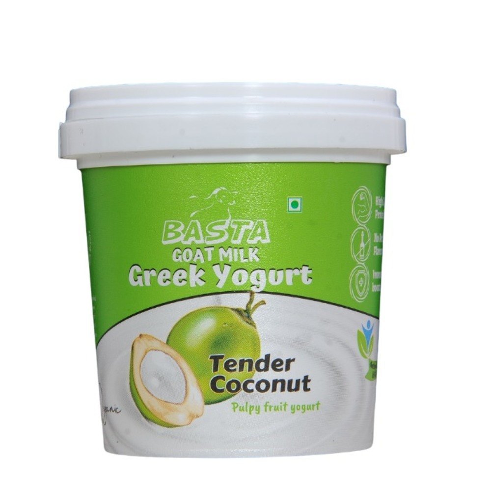 Basta Tender Coconut Goat Milk Yogurt, Packaging Type: Cup