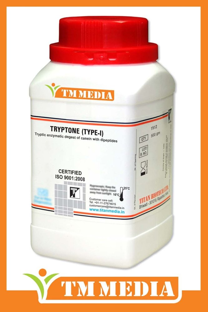 1512 Tryptone Tryptic Enzymatic Degest Casein Dipeptidesin, Packaging Type: Bottle, Packaging Size: 500gm