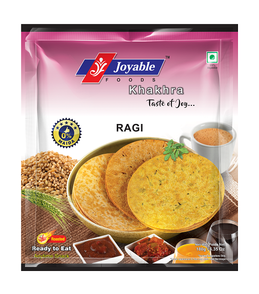 Joyable Rajkot Ragi Khakhra, Packaging Type: Vacuum Pack, Packaging Size: 180GM