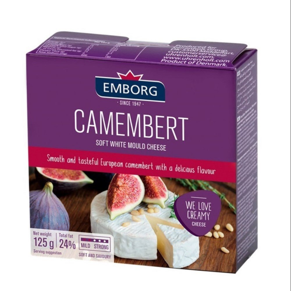 Type: Organic Emborg Camembert Soft White Mould Cheese, Packaging Size: 125 Gm, Packaging Type: Box