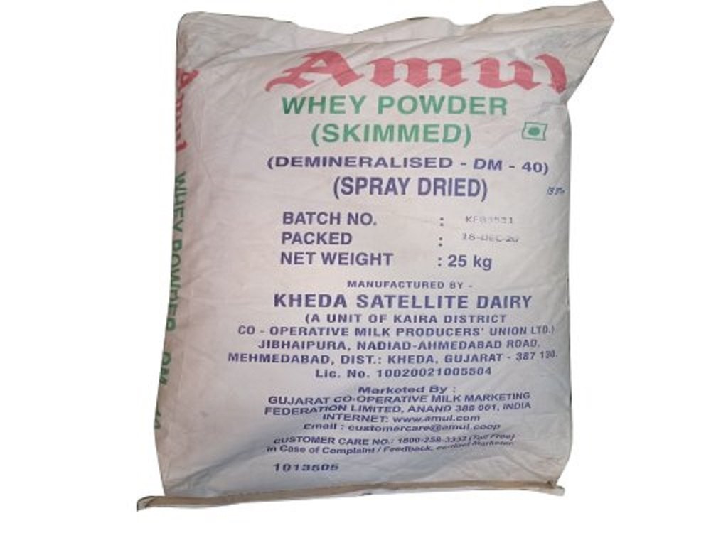 Spray Dried 25kg Amul Whey Powder, Bag