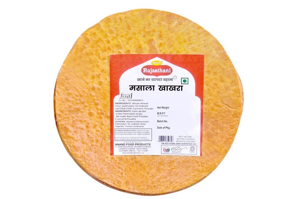 Rajasthani Pan India Spicy Masala Khakhra, 6 Month, Packaging Size: 200G