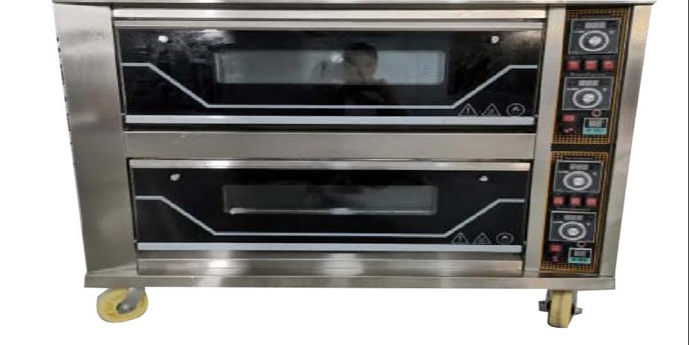 Double Gas 2 Deck 4 Tray Oven