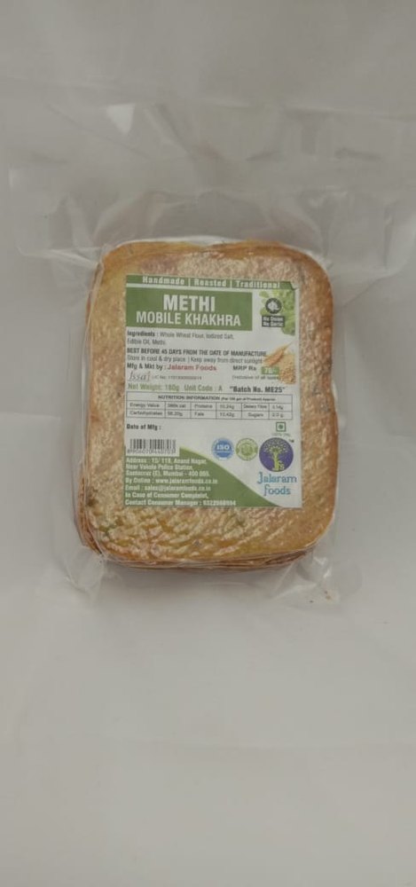 Mobile Khakhra - Methi, Packaging Size: 180gms, Packaging Type: Vacuum Pack