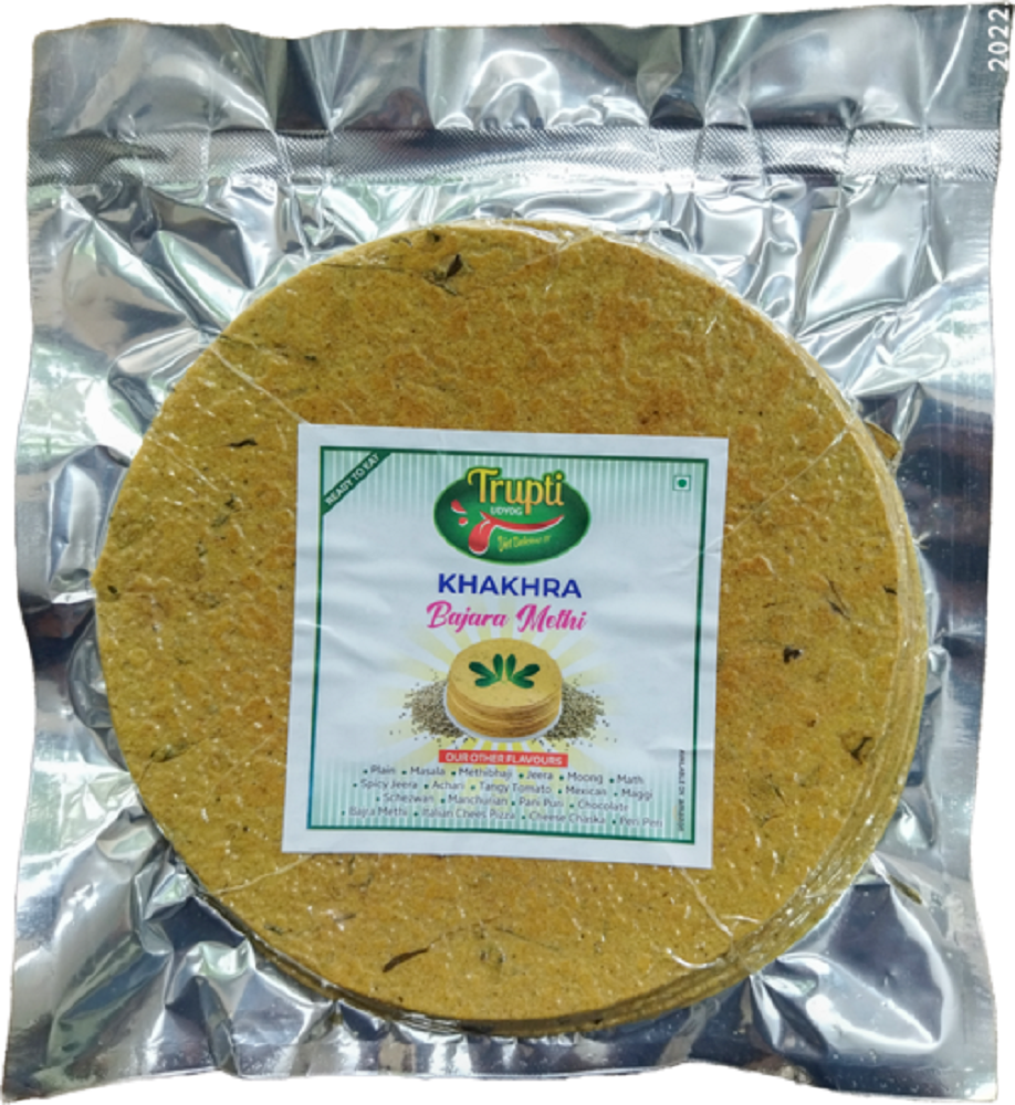 Trupti Round Bajara Methi Khakhra, 12 Months, Packaging Size: 6 Piece