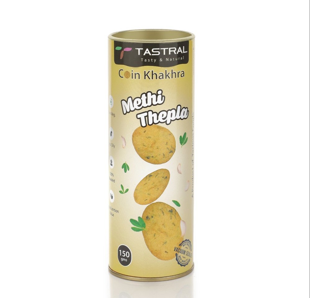 Gujarat Tastral Methi Thepla Coin Khakhra, 6 Months, Packaging Size: 150g img